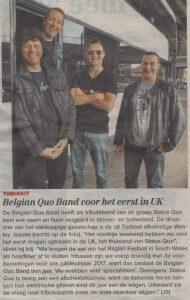 Belgian Quo Band naar UK